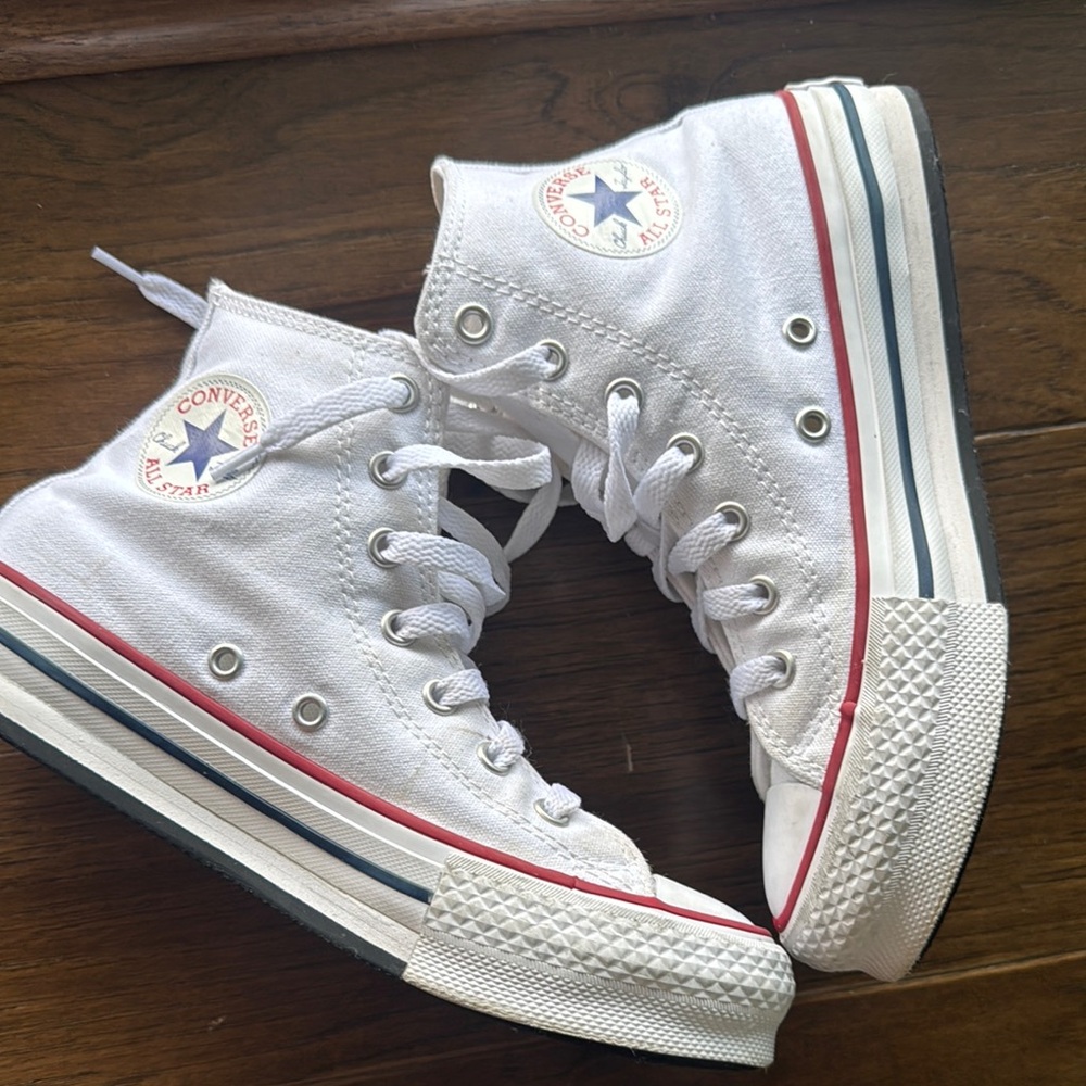 Converse Platform Kids White High-Top Sneakers